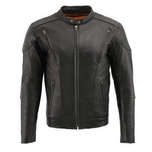 Load image into Gallery viewer, Milwaukee Leather LKM1765 Men&#39;s Side Lace Vented Scooter Jacket with Gun Pocket