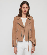 Load image into Gallery viewer, Women&#39;s PLAIT BALFERN SUEDE BIKER JACKET