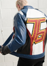 Load image into Gallery viewer, Mens Soldier 76 Leather Jacket Blue