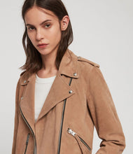 Load image into Gallery viewer, Women&#39;s PLAIT BALFERN SUEDE BIKER JACKET
