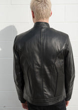 Load image into Gallery viewer, Mens Batman Armor Leather Motorcycle Jacket Red Bat Embossed