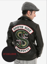 Load image into Gallery viewer, RIVERDALE SOUTHSIDE SERPENTS FAUX LEATHER JACKET HOT TOPIC EXCLUSIVE
