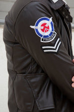 Load image into Gallery viewer, Mens Tracer Jacket Brown Leather White Fur Lining Bomber