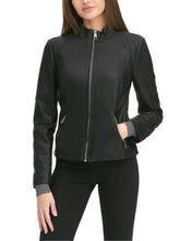 Load image into Gallery viewer, Women&#39;s Side Lace-Up Faux Leather Jacket
