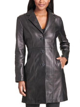 Load image into Gallery viewer, Women&#39;s Notch Collar Button Down Lamb Trench