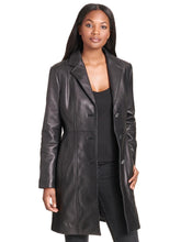Load image into Gallery viewer, Women&#39;s Notch Collar Button Down Lamb Trench