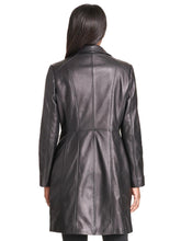 Load image into Gallery viewer, Women&#39;s Notch Collar Button Down Lamb Trench