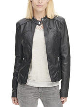 Load image into Gallery viewer, Women&#39;s FauxcLeather Scuba Jacket with Chest Pockets