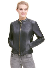 Load image into Gallery viewer, Women&#39;s Faux Leather Front Zip Jacket