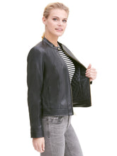 Load image into Gallery viewer, Women&#39;s Faux Leather Front Zip Jacket
