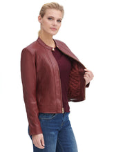 Load image into Gallery viewer, Women&#39;s Faux Leather Front Zip Jacket
