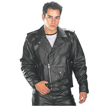 Load image into Gallery viewer, Xelement B7100 &#39;Classic&#39; Men&#39;s Black TOP GRADE Leather Motorcycle Biker Jacket