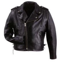 Load image into Gallery viewer, Xelement B7210 &#39;Cool Rider&#39; Men&#39;s Black Vented Leather Motorcycle Jacket