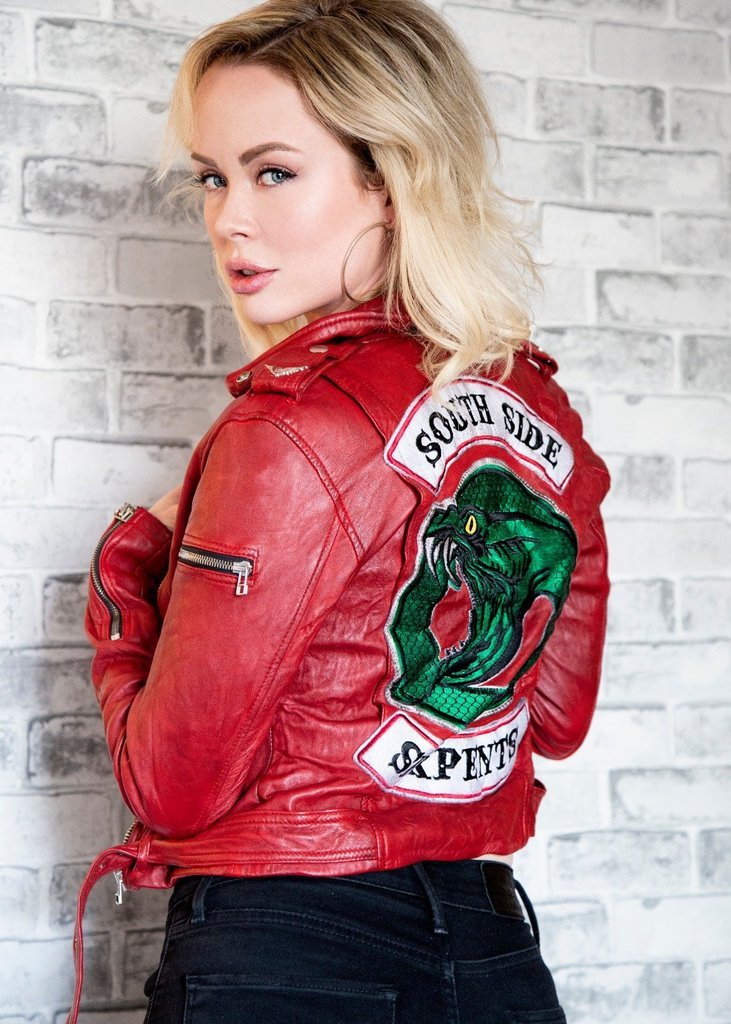 Womens Riverdale Inspired Southside Serpents Leather Motorcycle