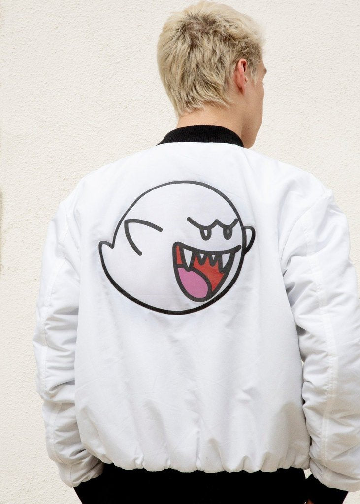Mens Super Mario Nintendo Boo Bomber Jacket – Doce Store