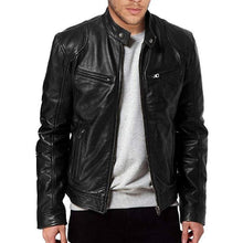 Load image into Gallery viewer, MoneRffi 2019 NEW Fashion Autumn Male Leather Jacket Plus