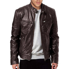 Load image into Gallery viewer, MoneRffi 2019 NEW Fashion Autumn Male Leather Jacket Plus