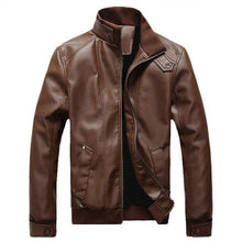 Load image into Gallery viewer, MoneRffi 2019 NEW Fashion Autumn Male Leather Jacket Plus