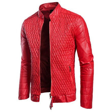 Load image into Gallery viewer, Fashion men leather jacket Spring autumn Casual PU coat mens motorcycle leather jacket