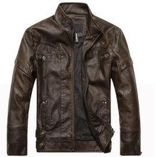 Load image into Gallery viewer, New arrive brand motorcycle leather jacket men men&#39;s leather jackets