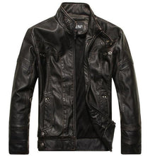 Load image into Gallery viewer, New arrive brand motorcycle leather jacket men men&#39;s leather jackets